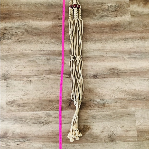 NEW Handmade Macrame Plant Hanger Tan - Picture 5 of 5